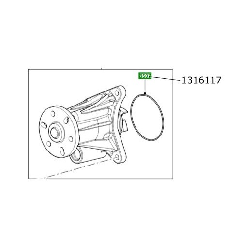 Garnitura pompa apa motor diesel LR Discovery 3 si 4 Range Rover Sport 1316117