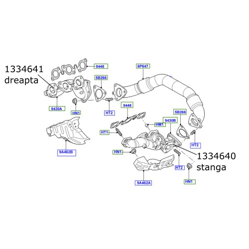 Galerie evacuare 1334641 LR Discovery 3 si 4 Range Rover Sport