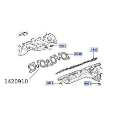 Garnitura galerie evacuare Range Rover 1420910