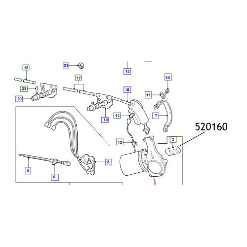 Buton blocare stergatoare Land Rover Defender 520160