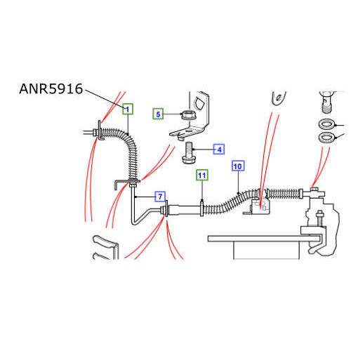 Furtun frana spate Range Rover P38 ANR5916