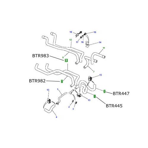 Furtun incalzire Land Rover Defender 200TDI BTR447