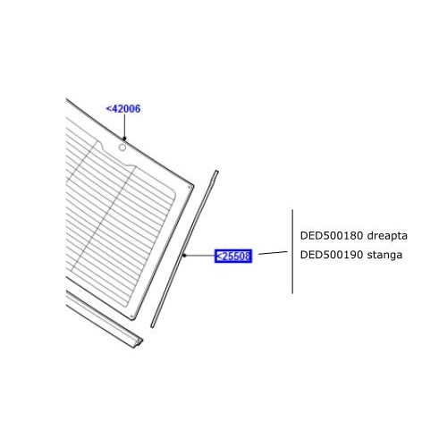 Cheder stanga luneta Range Rover L322 DED500190