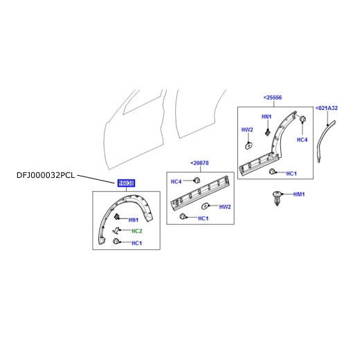 Overfender aripa fata stanga LR Discovery 3 si 4 DFJ000032PCL