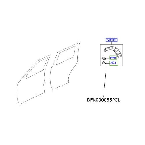 Ornament pasaj aripa spate stanga LR Discovery 3 si 4 DFK000055PCL