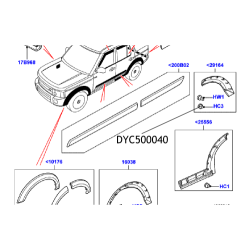 Surub plastic ornamente Land Rover Discovery DYC500040