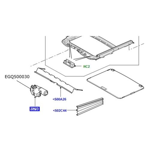 Motor trapa plafon Range Rover Sport EGQ500030