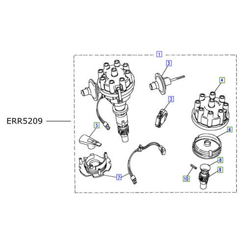 Distribuitor benzina motor 3900cc V8 Discovery 1 Range Rover Classic ERR5209