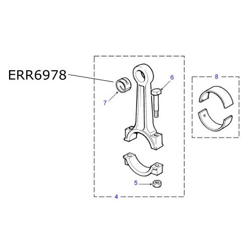 Bucsa biela motor Defender Discovery TD5 ERR6978