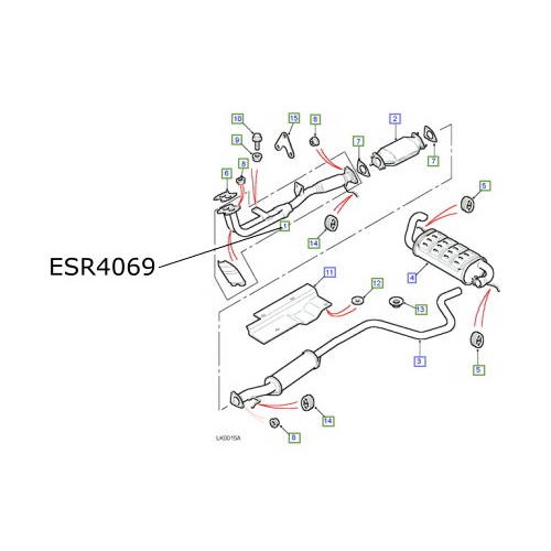 Teava esapament primara LR Freelander 1.8 benzina ESR4069
