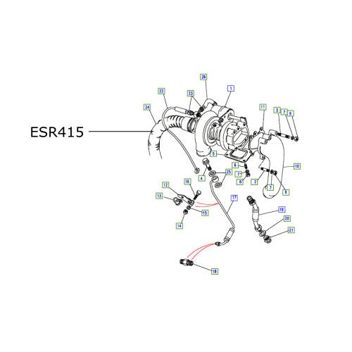 Furtun turbina LR Defender 200TDI ESR415