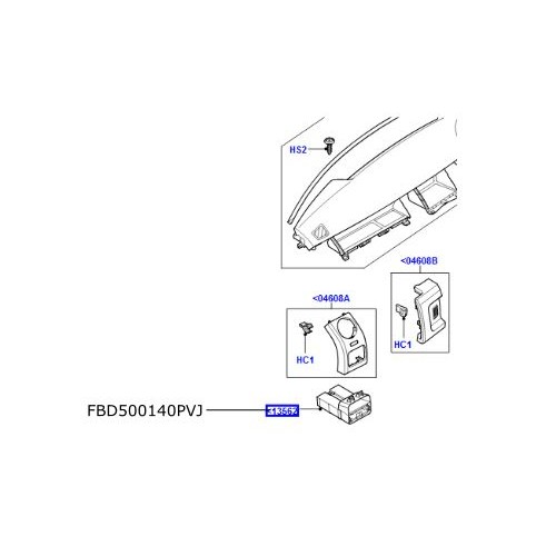 Suport pahar bord LR Discovery 3 2009 FBD500140PVJ