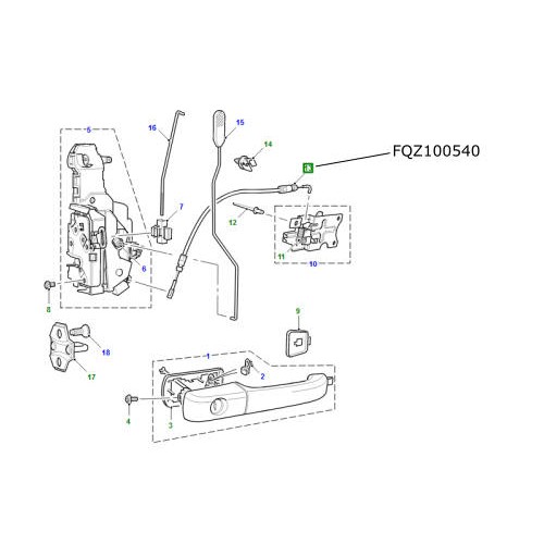 Cablu usa fata Land Rover Discovery 2 FQZ100540