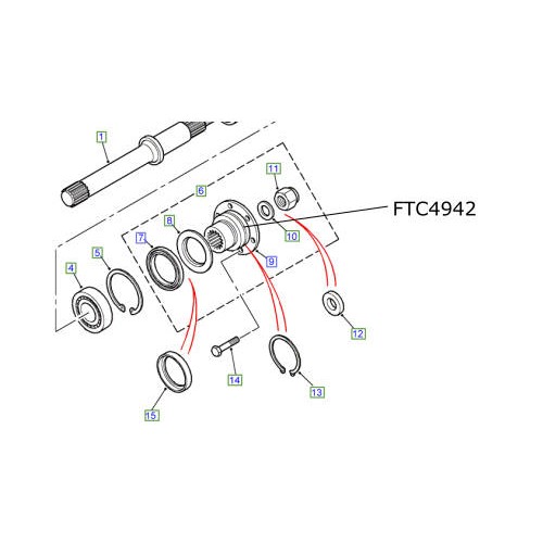 Flansa spate cutie transfer LT230 LR Defender Discovery 1 si 2 FTC4942