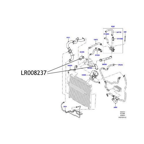 Furtun termostat Range Rover LR008237