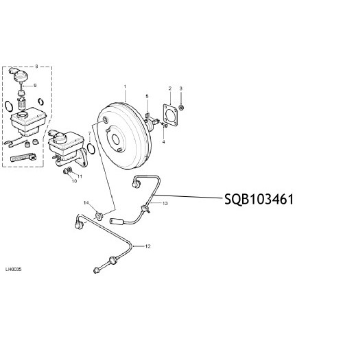 Furtun vacuum servofrana Land Rover Freelander SQB103461