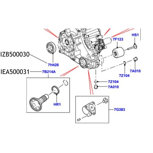 Simering cutie transfer Range Rover IZB500030