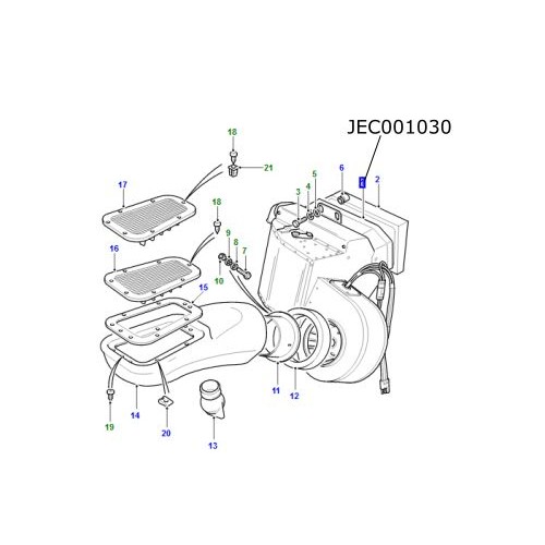 Calorifer ansamblu Land Rover Defender de la 2002 JEC001030