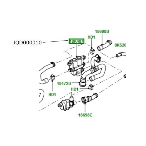 Supapa control apa incalzire Range Rover L322 JQD000010