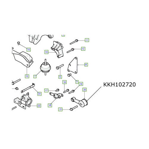 Tampon motor antibalans Land Rover Freelander 1.8 benzina de la 2001 KKH102720