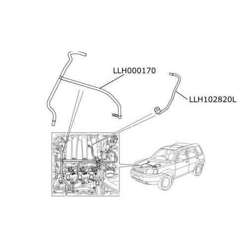 Furtun epurator ax came LR Freelander 1 V6 benzina LLH102820L