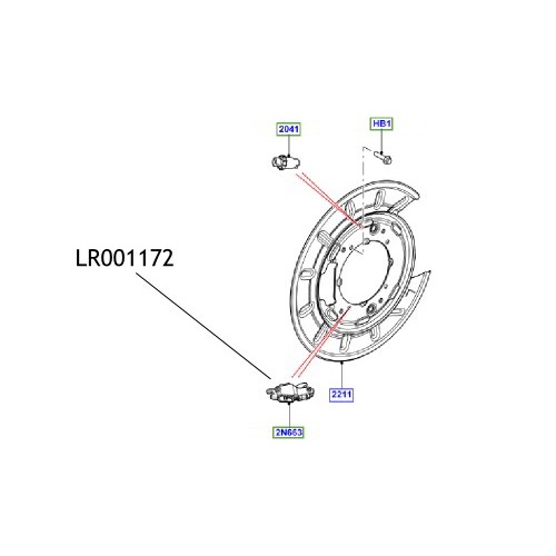 Levier disc frana mana Freelander LR001172
