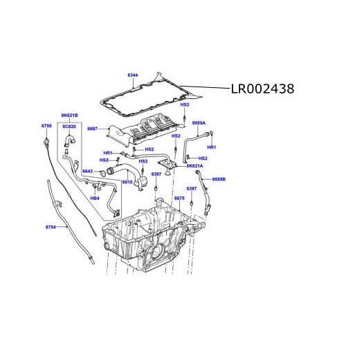 Garnitura baie ulei Range Rover V8 3600 diesel LR002438