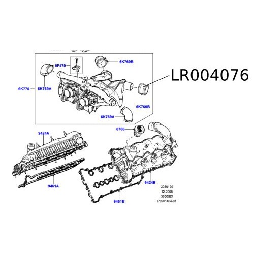 Furtun aer galerie Range Rover L322 3.6 LR004076