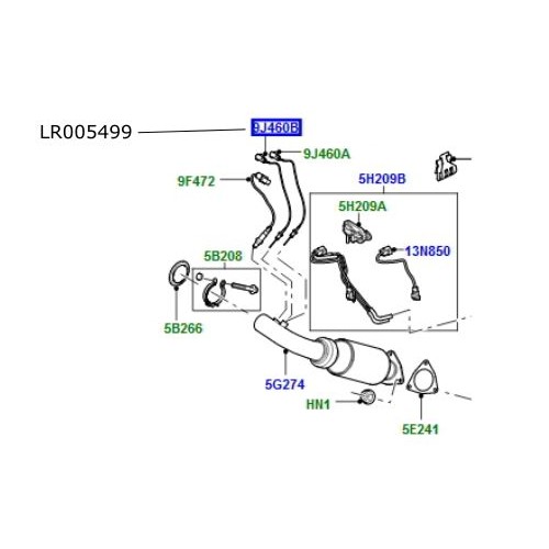 Senzor temperatura esapament Land Rover Freelander 2 Discovery Sport Range Rover Evoque LR005499