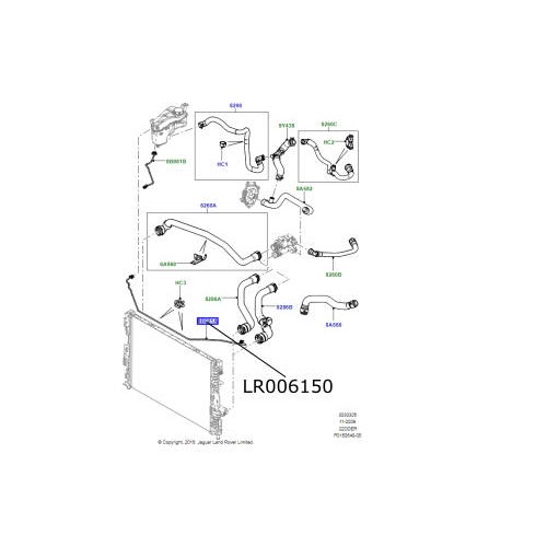 Furtun vas expansiune LR Freelander 2 2200cc diesel LR006150