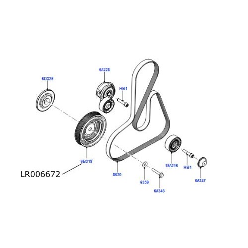 Fulie vilbrochen motor 2200cc diesel LR Freelander 2 LR006672