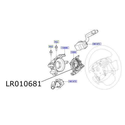 Inel volan Land Rover Freelander 2 LR010681