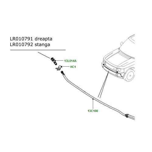 Stropitor far stanga Range Rover L322 2010-2012 LR010792
