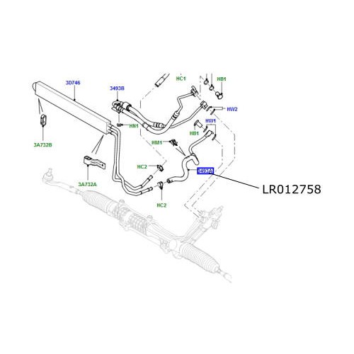 Conducta servo directie Range Rover L322 LR012758