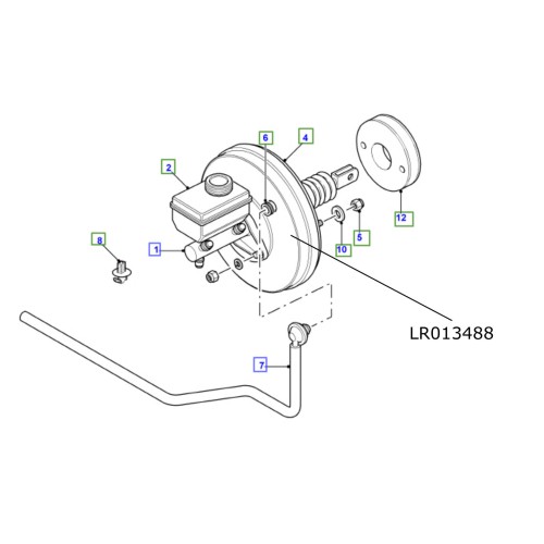 Tulumba servo frana Land Rover Defender de la 2007 LR013488