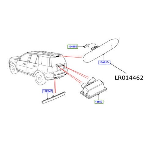 Lampa stop hayon LR Freelander 2 LR014462