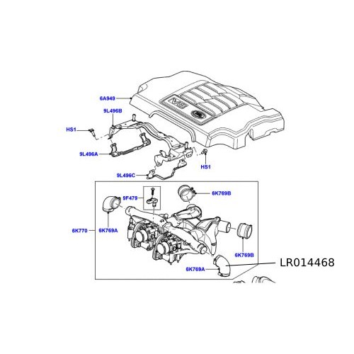 Furtun galerie admisie Range Rover LR014468