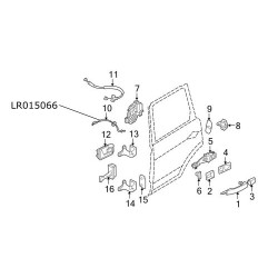 Cablu interior usa laterala spate Range Rover Sport LR015066