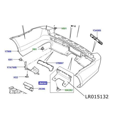Capac carlig remorcare in bara spate Range Rover Sport 2010-2013 LR015132