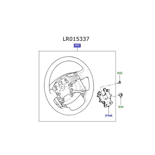 Volan piele fara telefon LR Freelander 2 de la 2009 LR015337