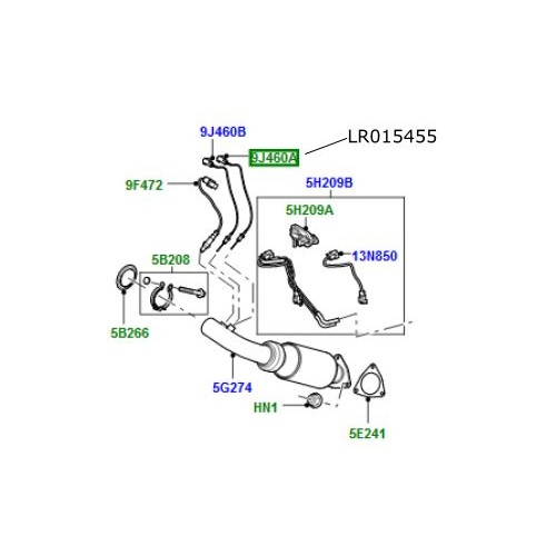 Senzor temperatura esapament  Freelander 2 Discovery 4 si Sport Range Rover Evoque si Sport LR015455