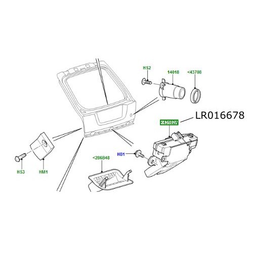 Broasca hayon inferior Range Rover Sport 2010-2013 LR016678