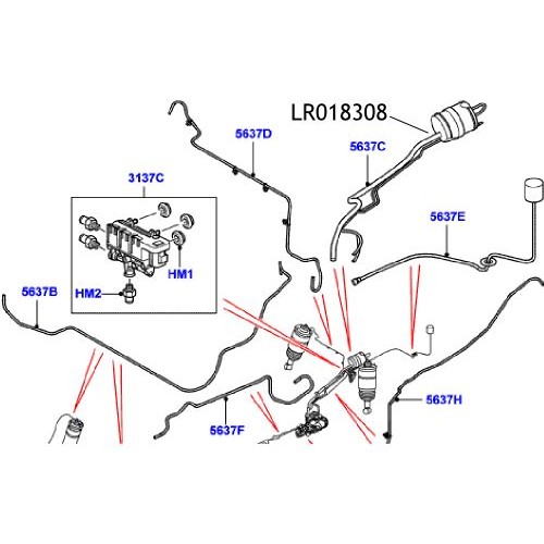 Reductor zgomot compresor suspensie Range Rover Discovery LR018308