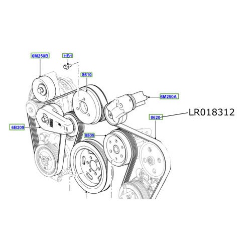 Curea transmisie Range Rover Sport 3000cc diesel LR018312