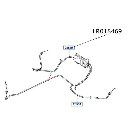 Cablu frana mana dreapta LR Discovery 4 Range Rover Sport LR018469