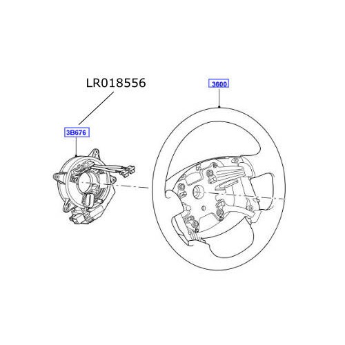Inel volan LR Discovery 3 si 4 Range Rover Sport LR018556