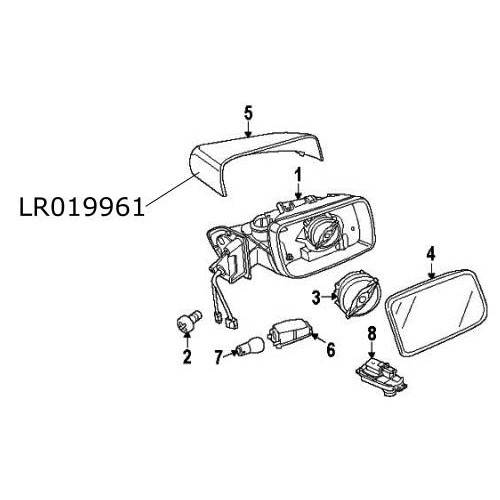 Capac oglinda dreapta Range Rover Sport si L322 Freelander 2 Discovery 4  LR019961