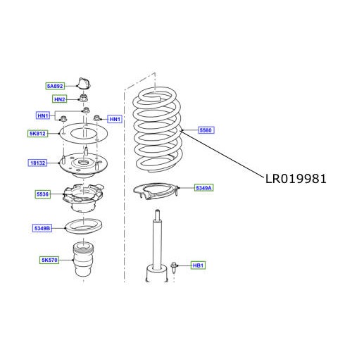 Arc suspensie spate Land Rover Freelander 2 LR019981