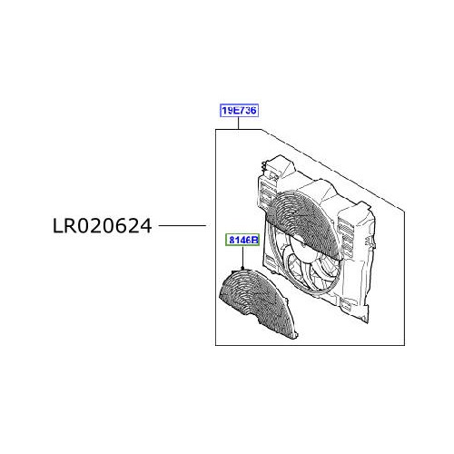 Electroventilator Range Rover L322 LR020624