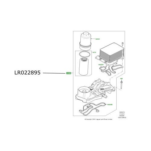 Racitor ulei motor 4400cc V8 diesel Range Rover LR022895